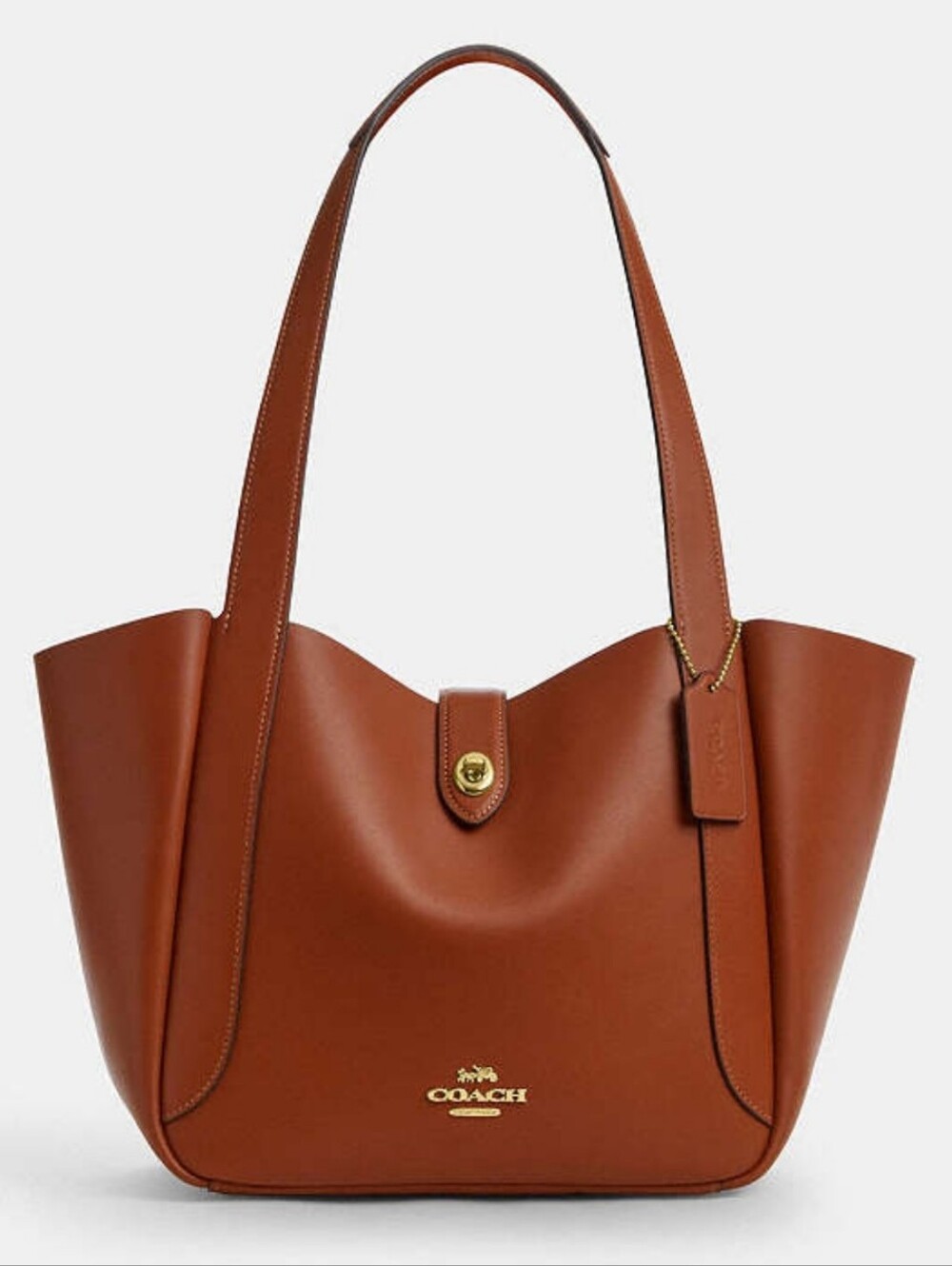 NWT COACH HADLEY TURNLOCK TOTE BAG - TAN